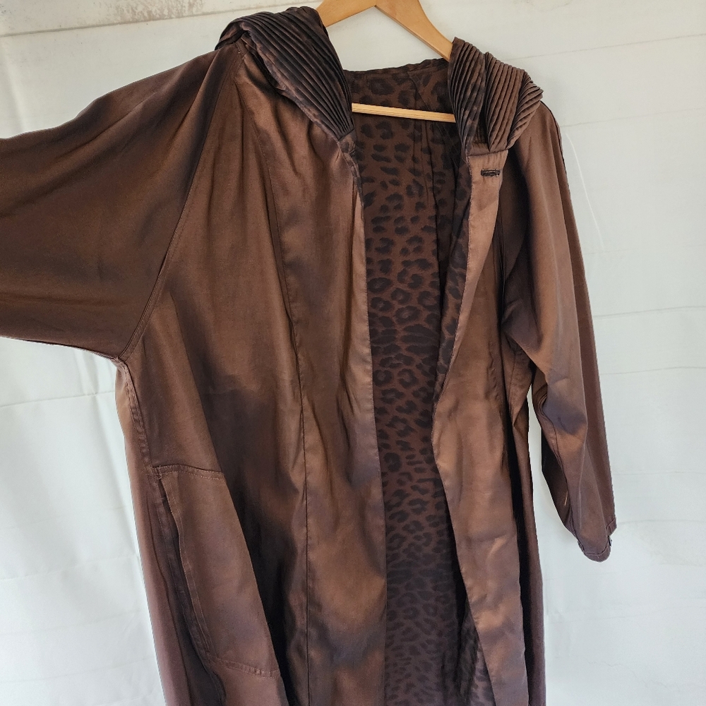 Mycra Pac Donatella Leopard Print Hooded Rain Coat - Picture 11 of 15
